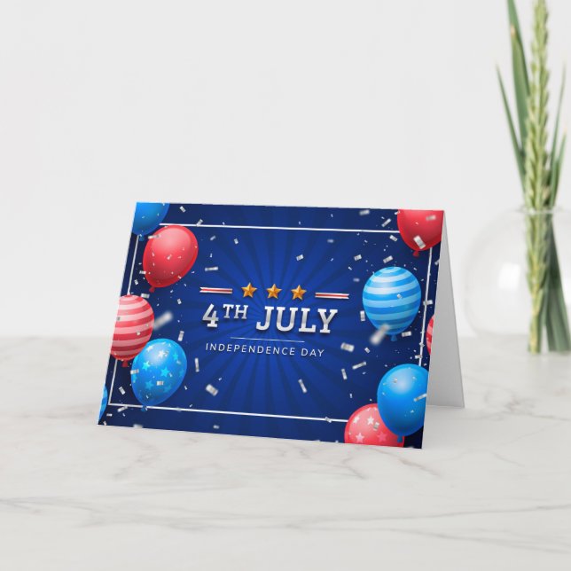 Festividades Cartão 4 de julho (Frente)