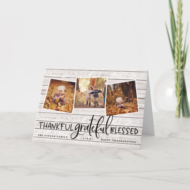 Festividades Cartão abundante da colagem da foto da acção de (Frente)