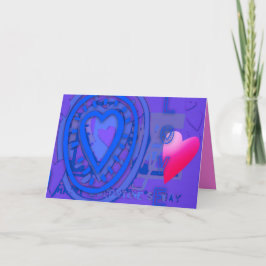 Festividades Cartão Azul de Harmonia Dia de os namorados de Cor