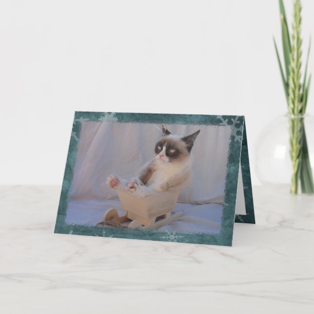 Festividades Cartão Azul Floco de Neve | Dashing através do...  (Frente)