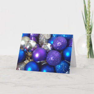 Festividades Cartão Baubles de Natal
