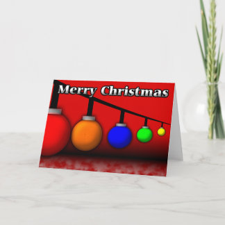 Festividades Cartão Baubles de Natal