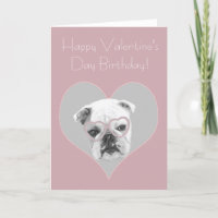 Cartão Buldogue de Aniversário do feliz dia de os
