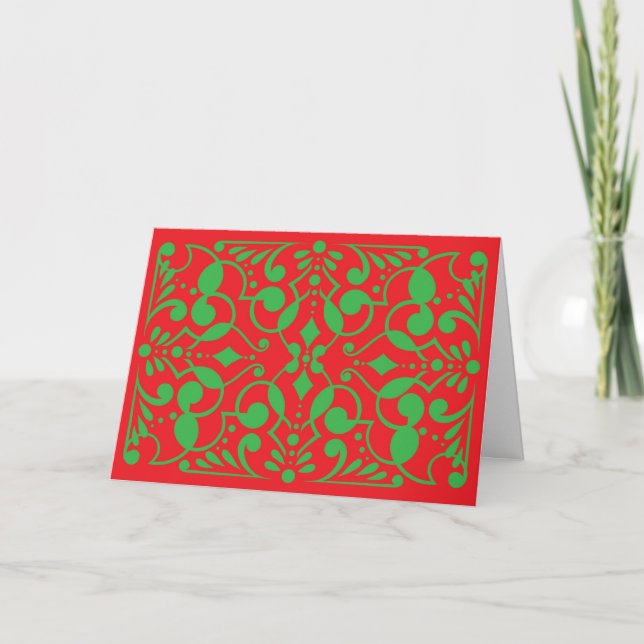 Festividades Cartão Clásico de Cores de Natal (Frente)