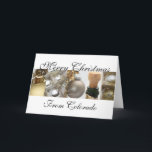 Festividades Cartão Collage de Natal de Colorado Merry<br><div class="desc">Criado de uma foto original do Studio Porto Sabbia! Este cartão Black,  White e Dourado de Natal está disponível para diferentes relações (familiares),  todos os estados dos EUA e em vários idiomas.</div>