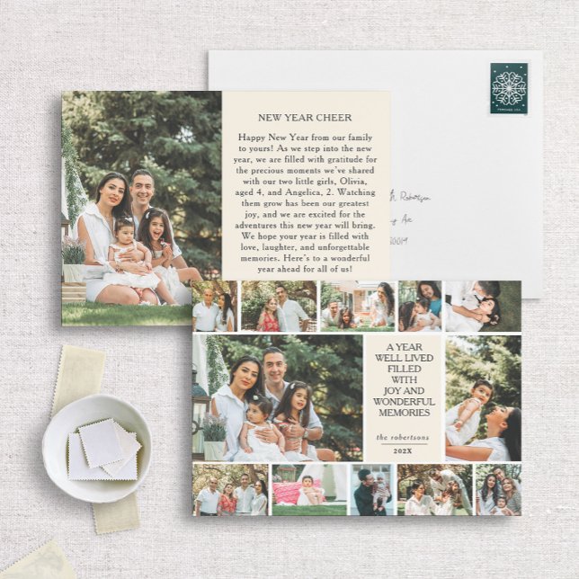 Festividades Cartão com fotos 12 de Ano Novo Multifoto Moderno (Criador carregado)