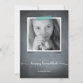 Festividades Cartão com fotos azul de Hanukkah da fita de Washi