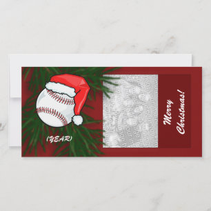 Festividades Cartão com fotos - Basebol de Natal