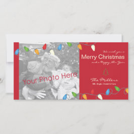 Festividades Cartão com fotos colorido do feriado das luzes de