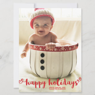 Festividades Cartão com fotos com mensagem de feriados felizes