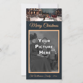 Festividades Cartão com fotos da Festa de Natal Vitoriana