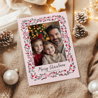 Festividades Cartão com fotos da Fita de Natal e Arcos
