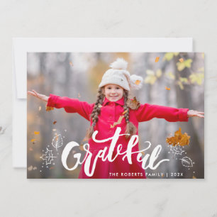 Festividades Cartão com fotos de Ação de Graças do outono