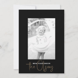 Festividades Cartão com fotos de Anos novos Pretos para Quadrin