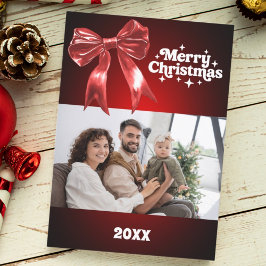 Festividades Cartão com fotos de arco vermelho Feliz Natal