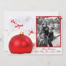 Festividades Cartão com fotos de Árvore Branca de Ornamento Ver