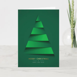 Festividades Cartão com fotos de Árvore de Natal dobrado