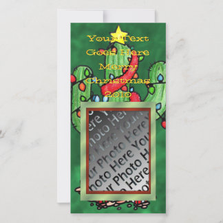 Festividades Cartão com fotos de cactus natalino