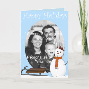 Festividades Cartão com fotos de Cena de Neve