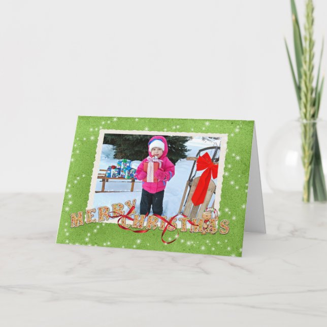 Festividades Cartão com fotos de Cookies de Natal (Frente)