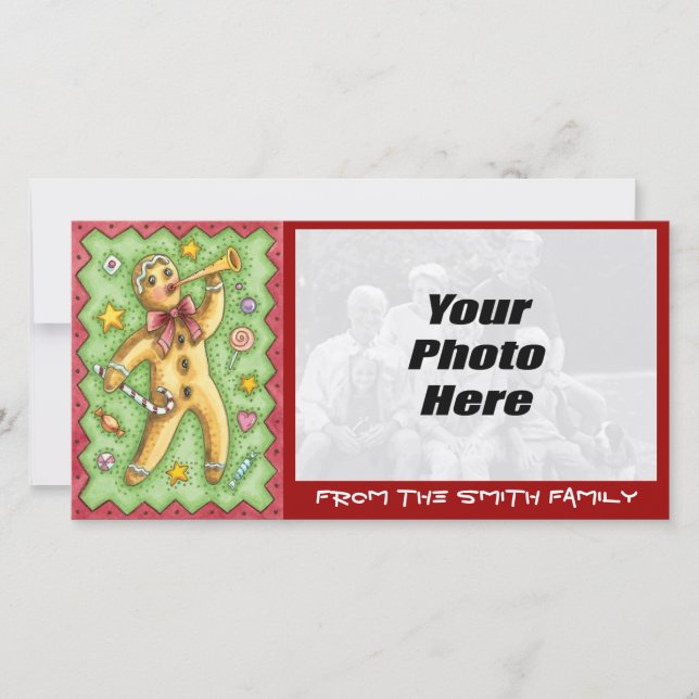 Festividades Cartão com fotos de Cookies de Natal - NOVO (Frente)