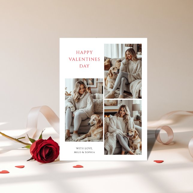 Festividades Cartão com fotos de Dia de os namorados de sobrevo (Criador carregado)