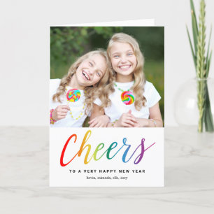 Festividades Cartão com fotos de Feliz ano novo de Férias Color