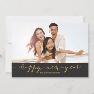 Festividades Cartão com fotos de Feliz ano novo de Script Dour