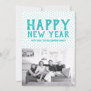 Festividades Cartão com fotos de Feliz ano novo pontos   Turque