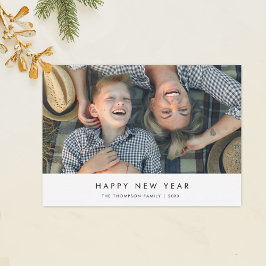 Festividades Cartão com fotos de Feliz ano novo simples