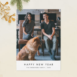 Festividades Cartão com fotos de Feliz ano novo simples