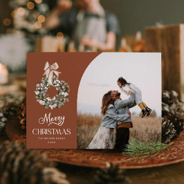 Festividades Cartão com fotos de Feliz Natal Elegante