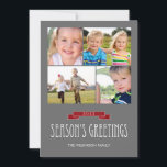 Festividades Cartão com fotos de Feriado de Bandeja de Feriado<br><div class="desc">Celebre a temporada com este cartão de férias moderno e na moda de Berry Berry Sweet. 

 Produtos correspondentes:</div>