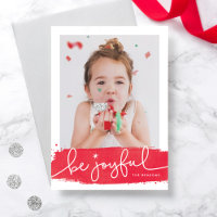 Cartão com fotos de Feriado de Brushaft Joyful