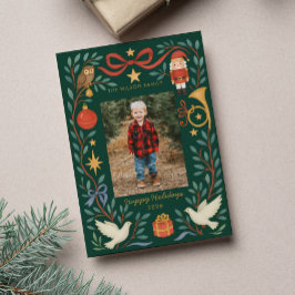 Festividades Cartão com fotos de Feriado de Cores Aquáticas |