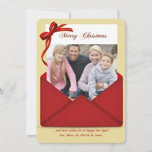 Festividades Cartão com fotos de Feriado de Envelope Vermelho