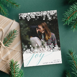 Festividades Cartão com fotos de Feriado de Frame de Neve | Gel