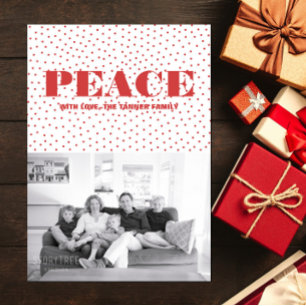 Festividades Cartão com fotos de Feriado de Paz Pontilhado   Ve