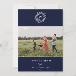 Festividades Cartão com fotos de Feriado de Wreath de inverno, 