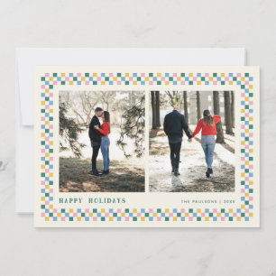 Festividades Cartão com fotos de Feriado do Quadro de Verificaç