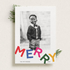 Festividades Cartão com fotos de Feriado Joyful Lettering