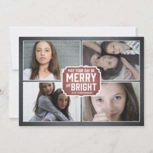 Festividades Cartão com fotos de Feriado Vermelho de Quadro Ch