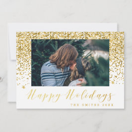 Festividades Cartão com fotos de Feriados Felizes com Glitter D