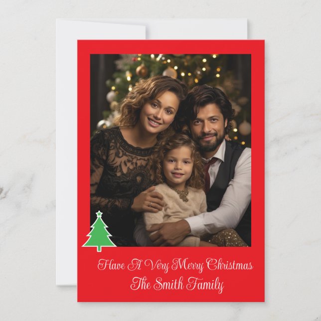 Festividades Cartão com fotos de Férias (Frente)