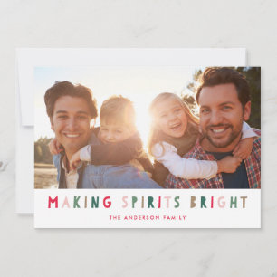Festividades Cartão com fotos de Férias Brilhantes com Espírito