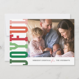 Festividades Cartão com fotos de Férias Coloridas Moderno e Fel