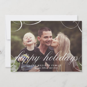 Festividades Cartão com fotos de Férias com Script Incrível