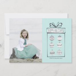 Festividades Cartão com fotos de Férias de enfeites de natal