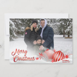 Festividades Cartão com fotos de Férias de Enfeites de natal da