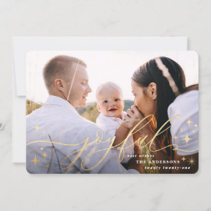 Festividades Cartão com fotos de férias de guião alegre